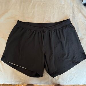 Lululemon Men’s Fast and Free Lined Running Shorts 6” XXL Black